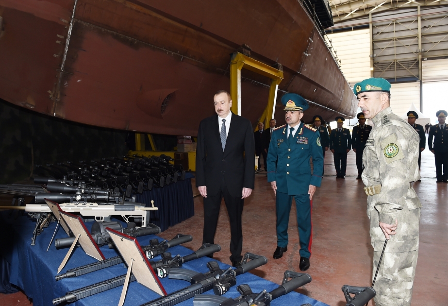President Ilham Aliyev viewed newly built Tufan type border guard ship VIDEO