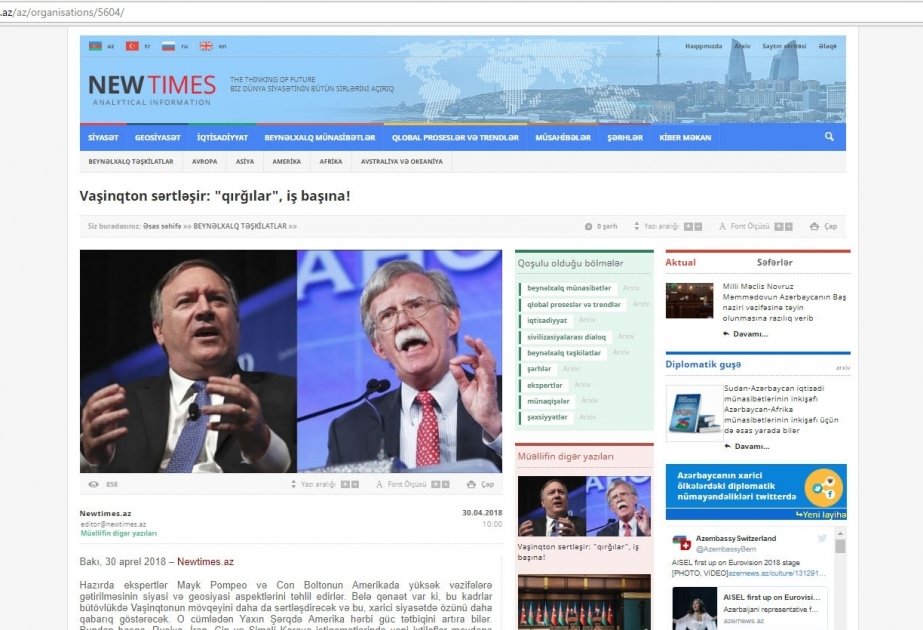 Vaşinqton sərtləşir: "qırğılar", iş başına!