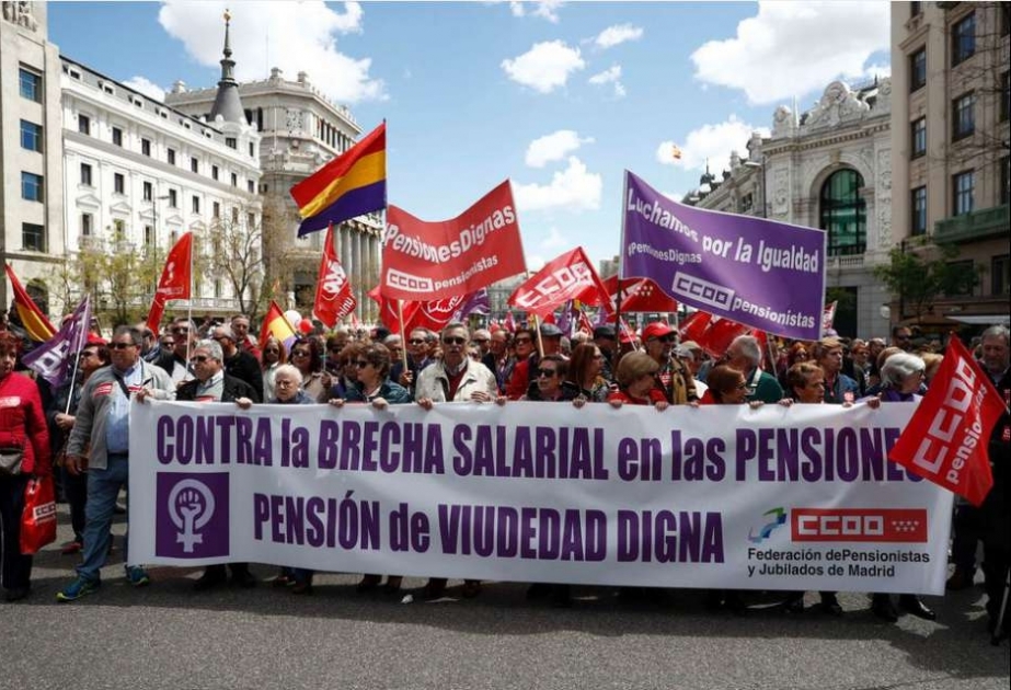 İspaniyanın 70-ə yaxın şəhərində 1 may mitinqləri keçirilib
