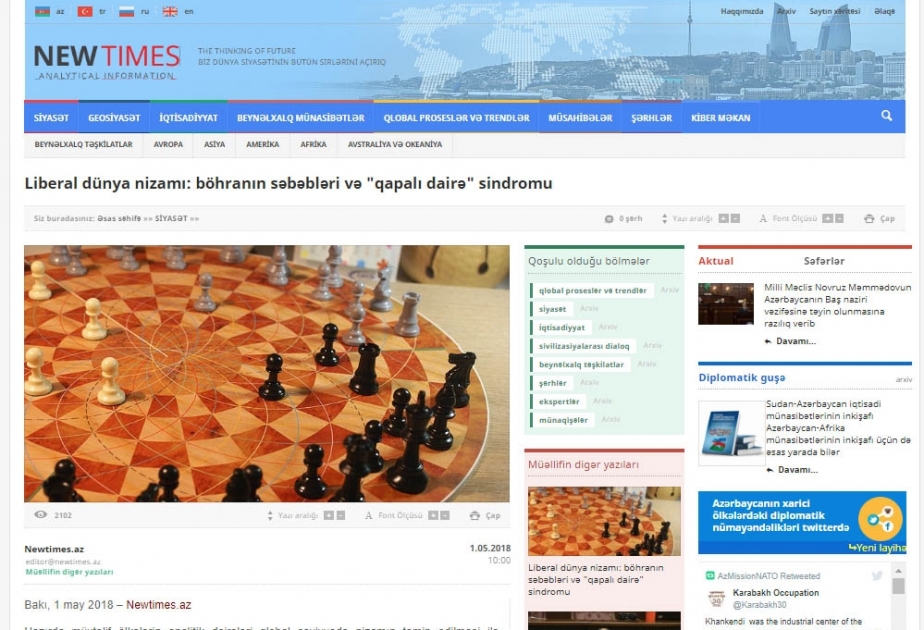 Liberal dünya nizamı: böhranın səbəbləri və “qapalı dairə” sindromu