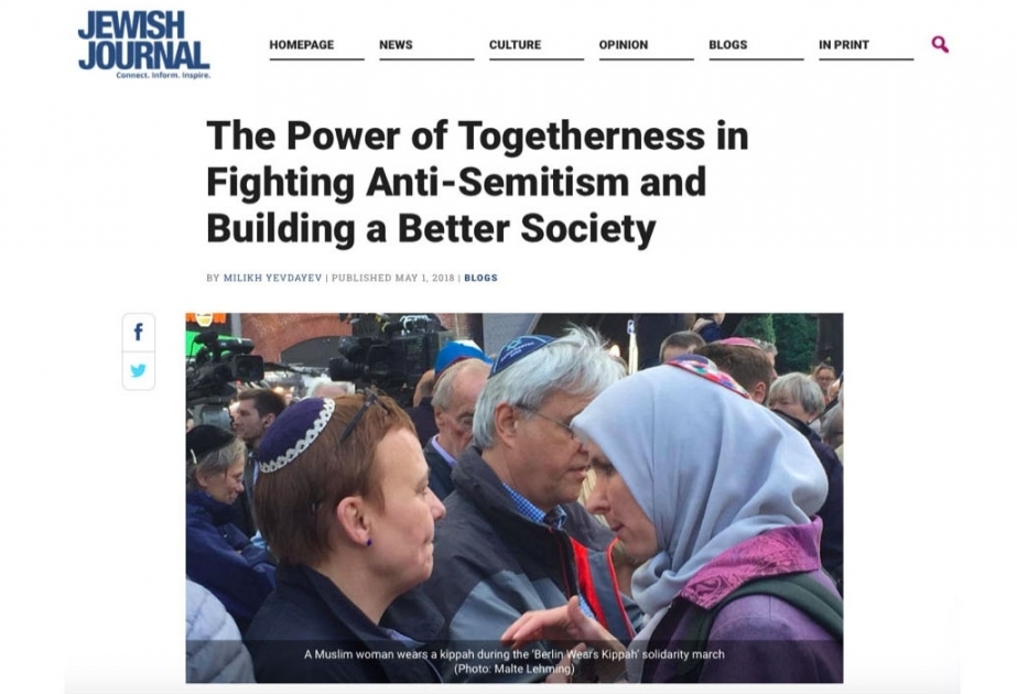 Jewish Journal о социальной гармонии и отсутствии антисемитизма в Азербайджане