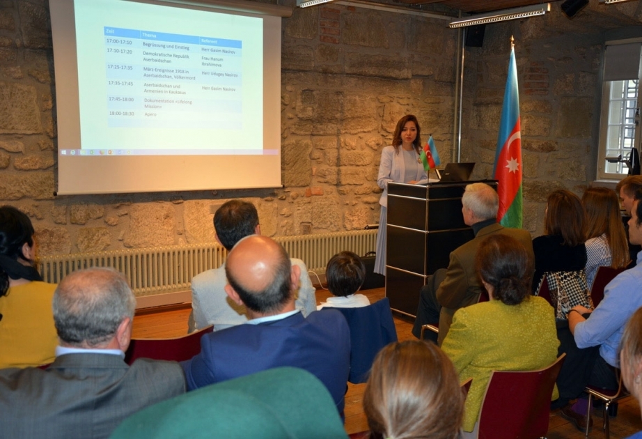 Bern şəhərində Azərbaycan Xalq Cümhuriyyətinin 100 illiyinə həsr olunmuş tədbir keçirilib