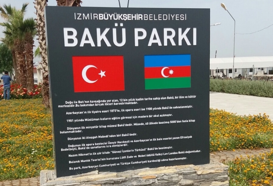 Türkiyənin İzmir şəhərində Bakı Parkının açılışı olub VİDEO
