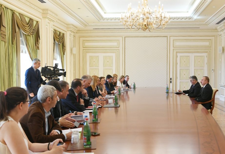 President Ilham Aliyev received delegation of EU-Azerbaijan Parliamentary Cooperation Committee VIDEO