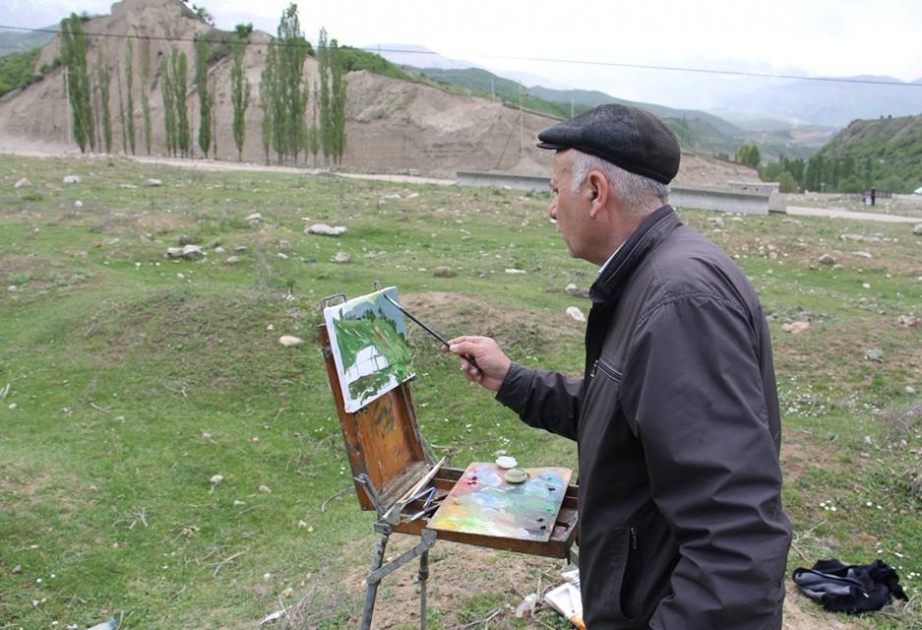 Bu dəfə rəssamlar Qusarda vətəni tərənnüm ediblər