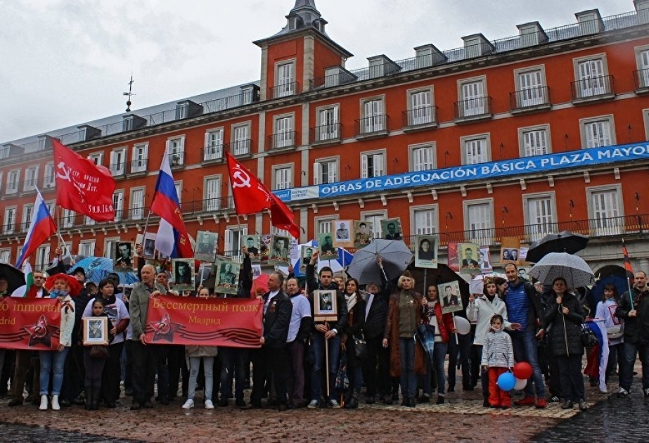 Madriddə Böyük Vətən müharibəsində Qələbəyə həsr olunan yürüş təşkil edilib
