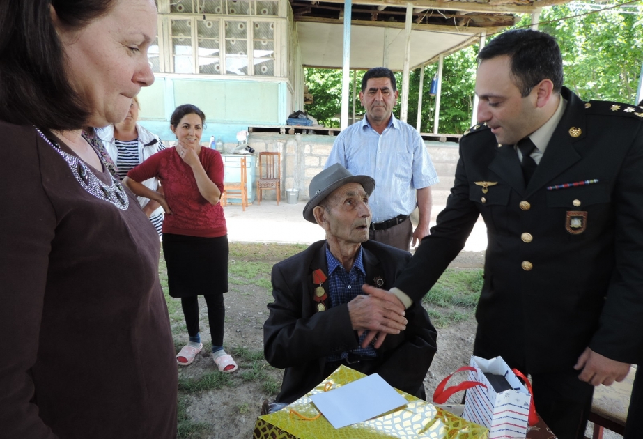 Ağsuda İkinci Dünya müharibəsinin iştirakçıları ilə görüş olub