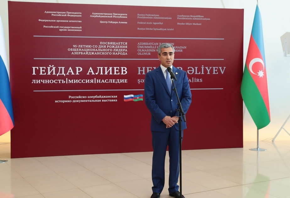 В Центре Гейдара Алиева состоялась церемония открытия азербайджано-российской историко-документальной выставки «Гейдар Алиев: личность, миссия, наследие»