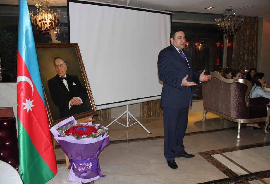 Azerbaijan`s embassy in Beijing marks 95th birthday anniversary of national leader Heydar Aliyev