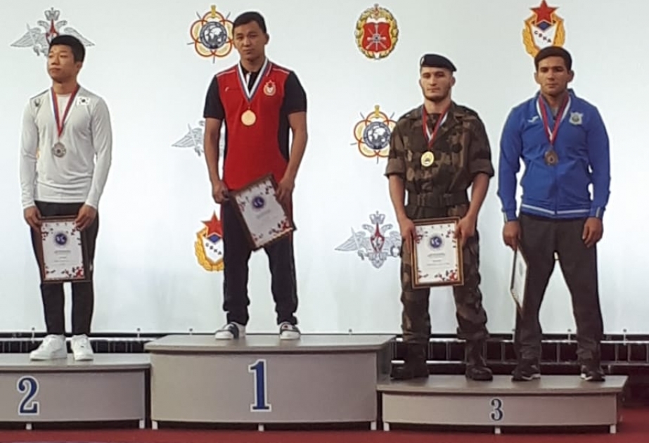 Hərbçi güləşçilərimizin dünya çempionatında üçüncü medalını Coşqun Əzimov qazanıb