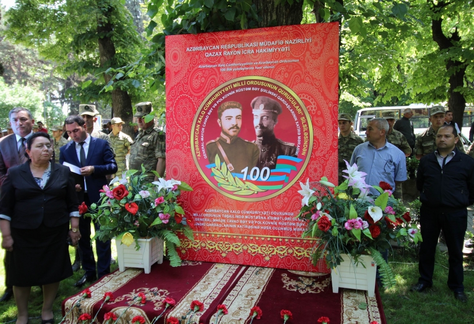Qazaxda görkəmli hərbi xadimlər general-mayor Cavad bəy və polkovnik Rüstəm bəy Şıxlinski qardaşları anılıb