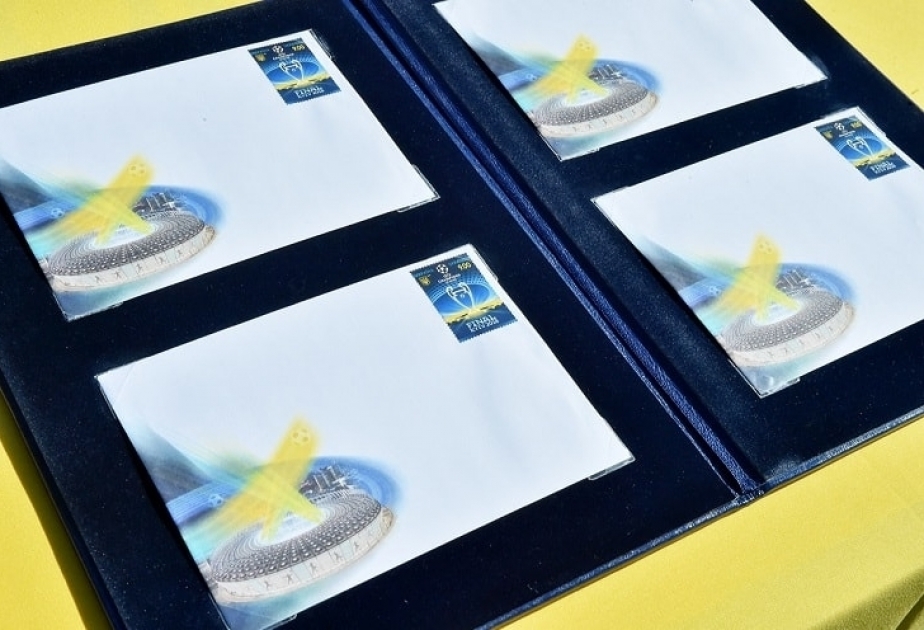 UEFA Çempionlar Liqasının final oyunu ilə bağlı Ukraynada poçt markası dövriyyəyə buraxılıb