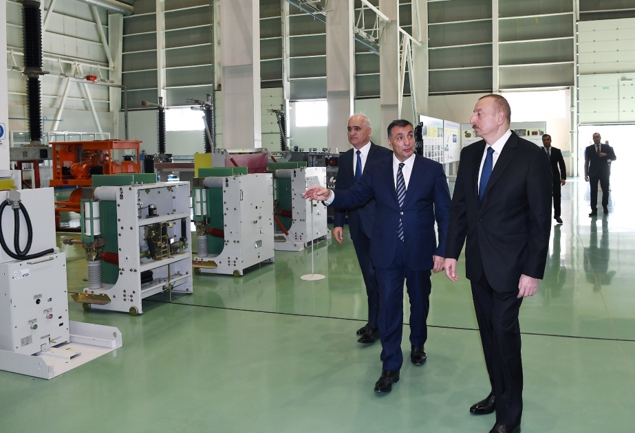Prezident İlham Əliyev Bakıda yüksəkgərginlikli avadanlıqlar zavodunun açılışında iştirak edib YENİLƏNİB VİDEO