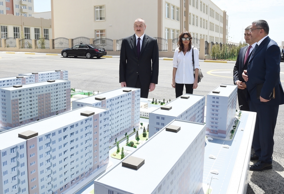 President Ilham Aliyev inaugurated Gobu Park residential complex for IDPs in Garadagh district VIDEO
