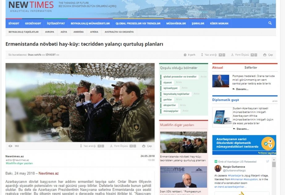 Ermənistanda növbəti hay-küy: təcriddən yalançı qurtuluş planları