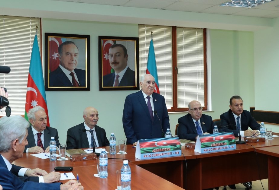Azərbaycan Ağsaqqallar Şurasının təşkilatçılığı ilə “Azərbaycan Xalq Cümhuriyyəti-100 il” adlı tədbir keçirilib