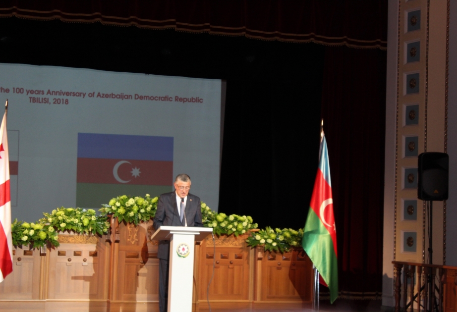 Tbilisidə Azərbaycan Xalq Cümhuriyyətinin 100 illiyi münasibətilə rəsmi qəbul keçirilib