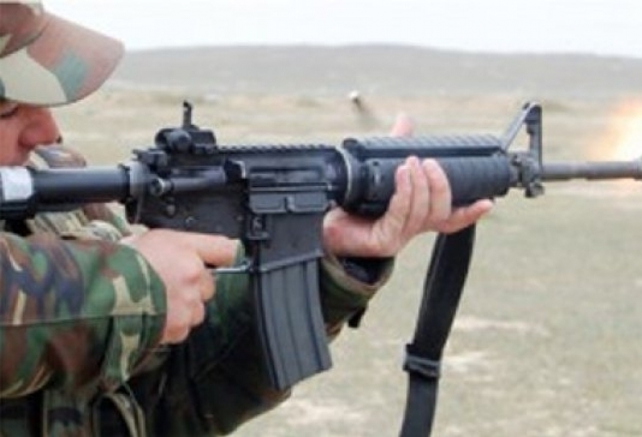 Armenian armed forces subject combine harvester to fire in Fuzuli district