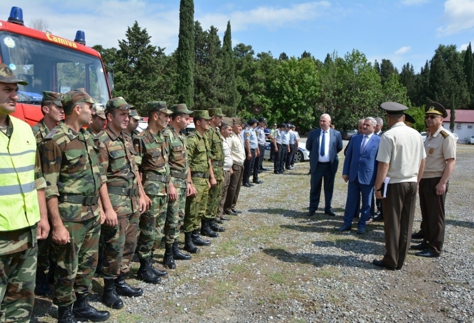 Tərtərdə hərbiləşdirilməmiş mülki müdafiə qüvvələri ilə xəbərdarlıq və toplanış məşqi keçirilib