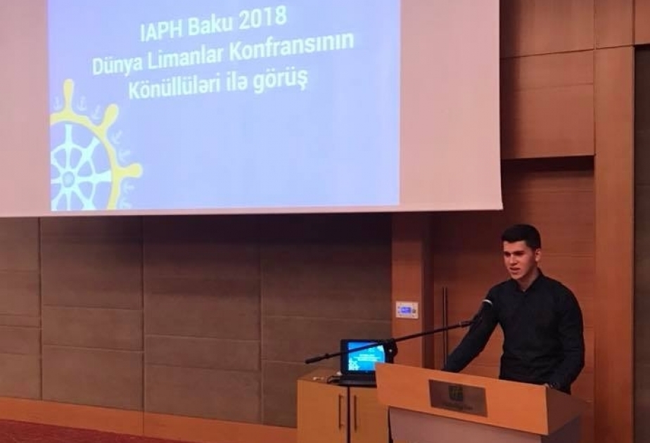Dünya Limanları Konfransı zamanı tədbirin təşkilində dəstək olmuş könüllülərlə görüş keçirib