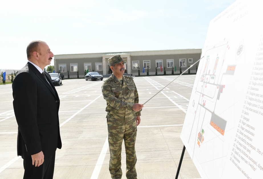 President, Commander-in-Chief Ilham Aliyev inaugurated Defense Ministry’s military unit VIDEO