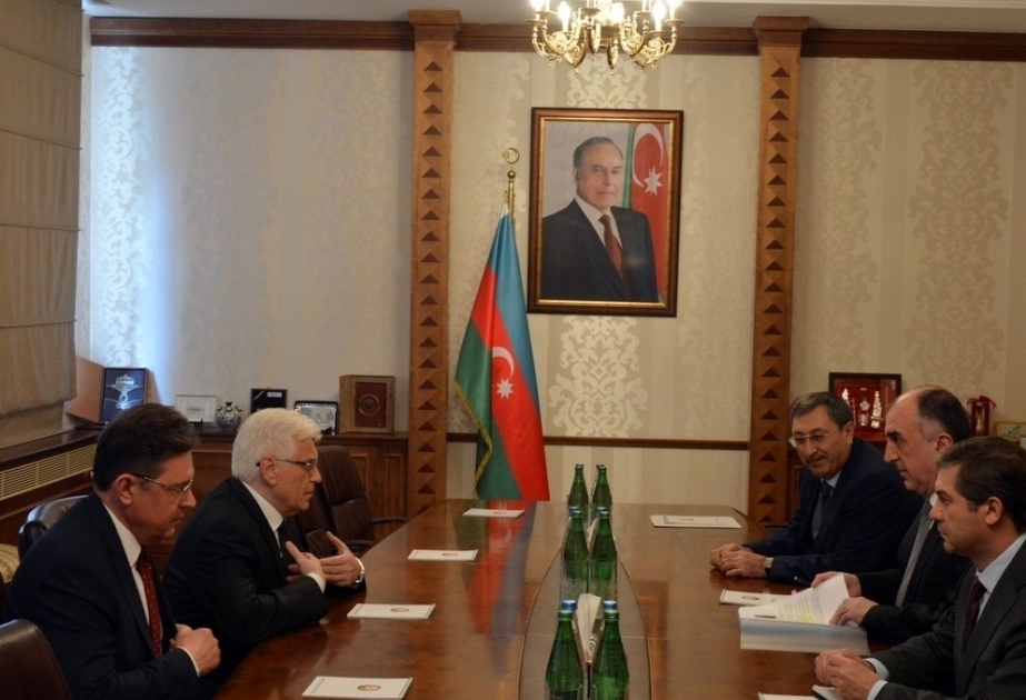 马梅德亚罗夫外长接见俄罗斯驻阿塞拜疆新任大使