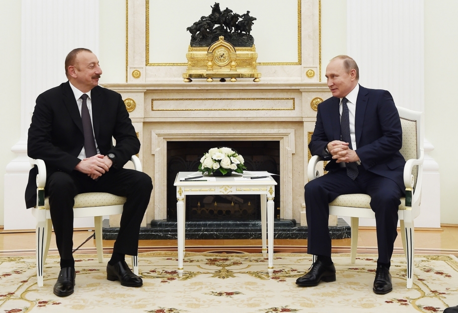 President Ilham Aliyev met with Russian President Vladimir Putin in Moscow VIDEO