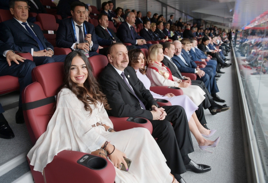 Spectacular opening ceremony of FIFA World Cup held in Moscow  President Ilham Aliyev attended the ceremony