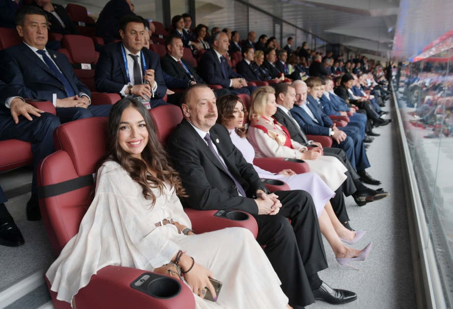 حفل تدشين كأس العالم لكرة القدم في موسكو  الرئيس إلهام علييف يشارك في الحفل ويشاهد المباراة الافتتاحية بين روسيا والسعودية