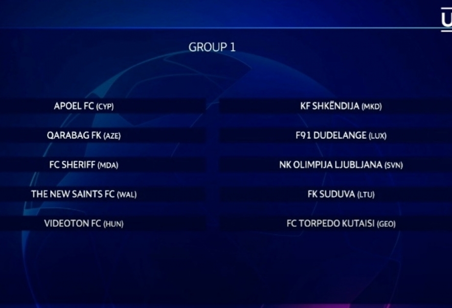 Qarabağ to take on Olimpija Ljubljana in UEFA Champions League first qualifying round