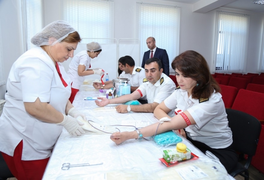 Gəmiçiliyin əməkdaşları qanvermə aksiyasında iştirak ediblər