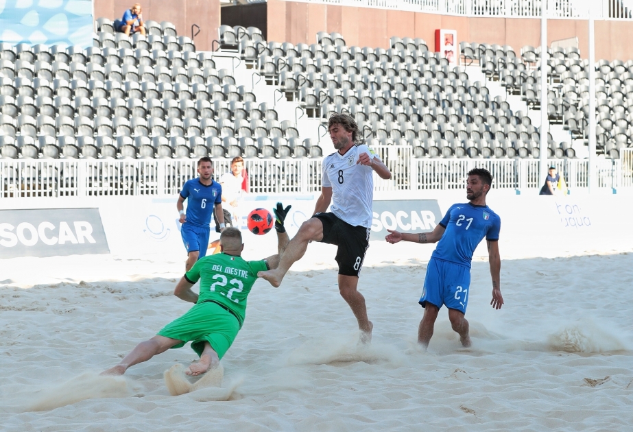Çimərlik futbolu üzrə İtaliya millisi Bakıda Almaniya yığmasını məğlub edib