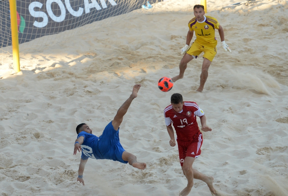 Azərbaycan millisi çimərlik futbolu üzrə Avropa Liqasında növbəti oyununu keçirib