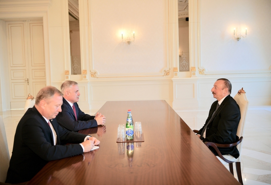 Президент Ильхам Алиев принял государственного секретаря Совета Безопасности Беларуси ВИДЕО