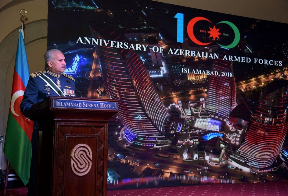 Azərbaycan Silahlı Qüvvələrinin 100 illik yubileyi Pakistanda təntənəli şəkildə qeyd olunub