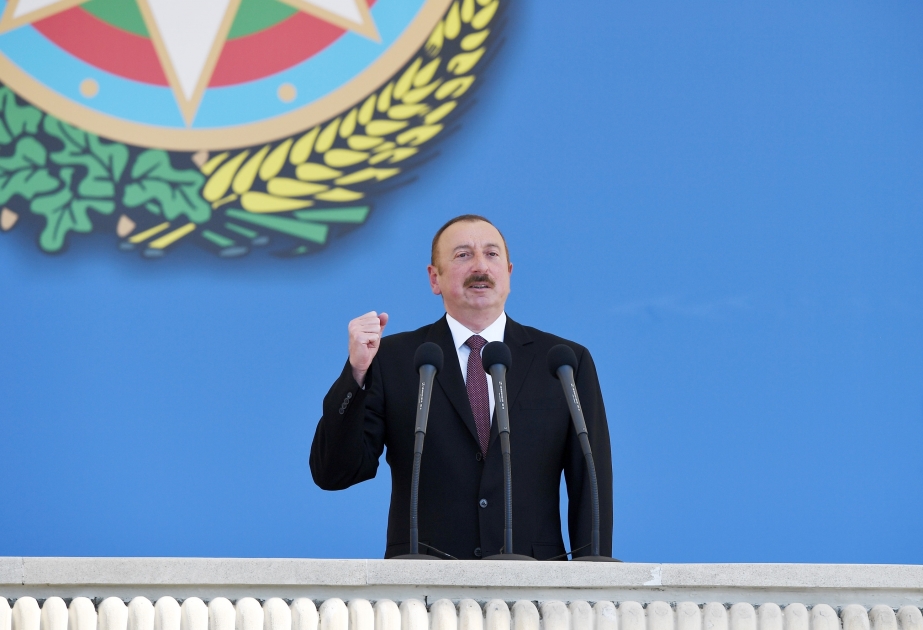 President: The day will come when Azerbaijani flag will be hoisted in the retaken lands and paraded at Azadlig Square