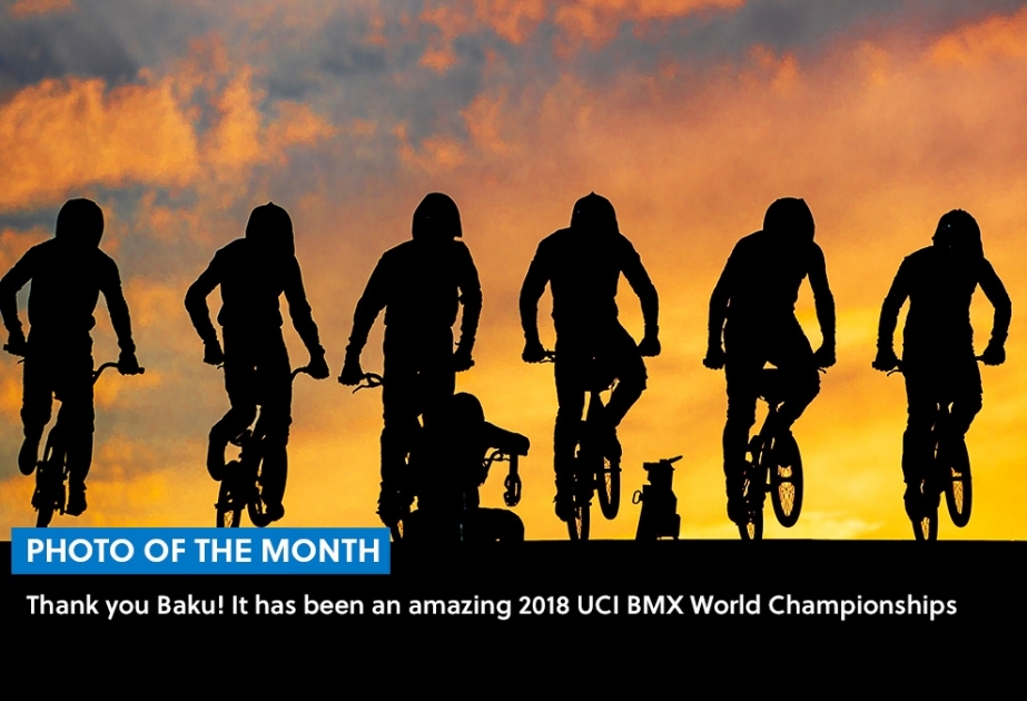 UCI Bakıda keçirilmiş BMX üzrə dünya çempionatında çəkilən fotoşəkili ayın fotosu elan edib