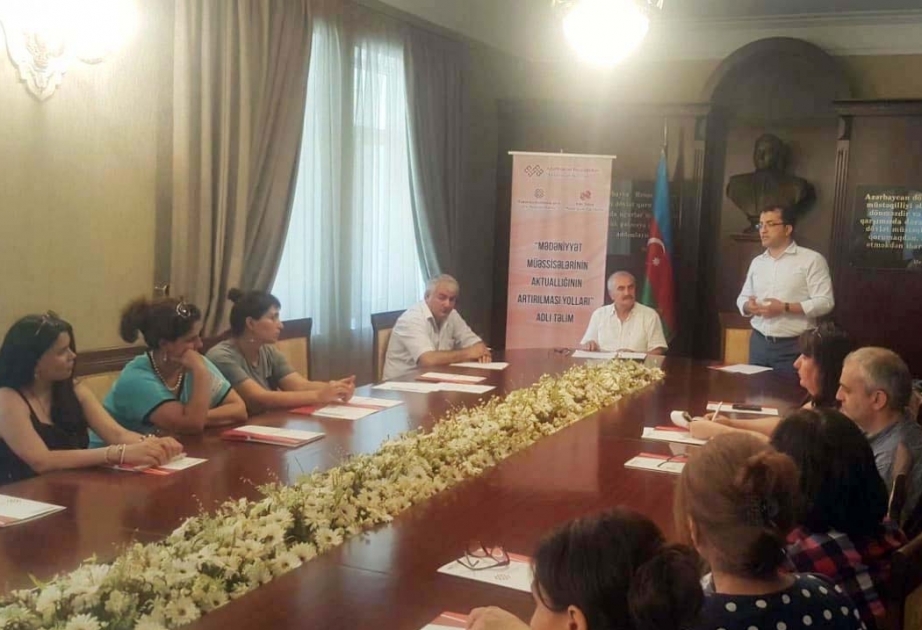 Mərdəkanda “Mədəniyyət müəssisələrinin aktuallığının artırılması yolları” mövzusunda təlim təşkil edilib