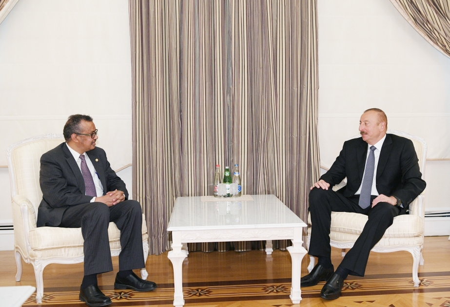 Entretien du président azerbaïdjanais avec le directeur général de l’OMS VIDEO