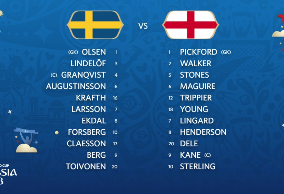 Стерлинг вошел в стартовый состав сборной Англии на матч 1/4 финала ЧМ со шведами