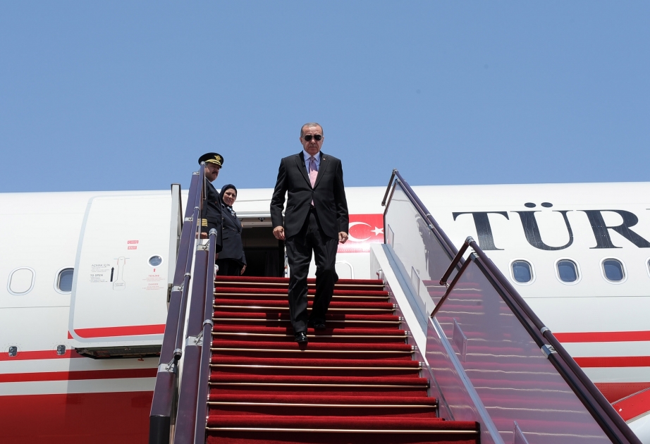 Präsident Recep Tayyip Erdogan zu offiziellen Besuch in Aserbaidschan