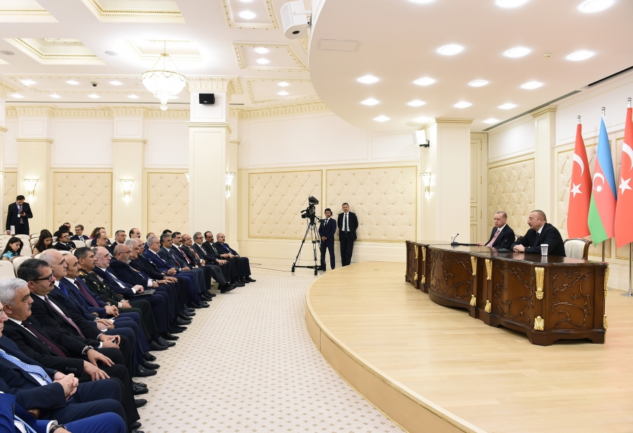 Azerbaijani, Turkish presidents made press statements VIDEO
