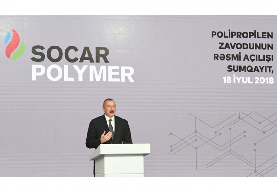 Prezident İlham Əliyev: Polipropilen zavodu Azərbaycanın ixrac potensialını böyük dərəcədə artıracaq