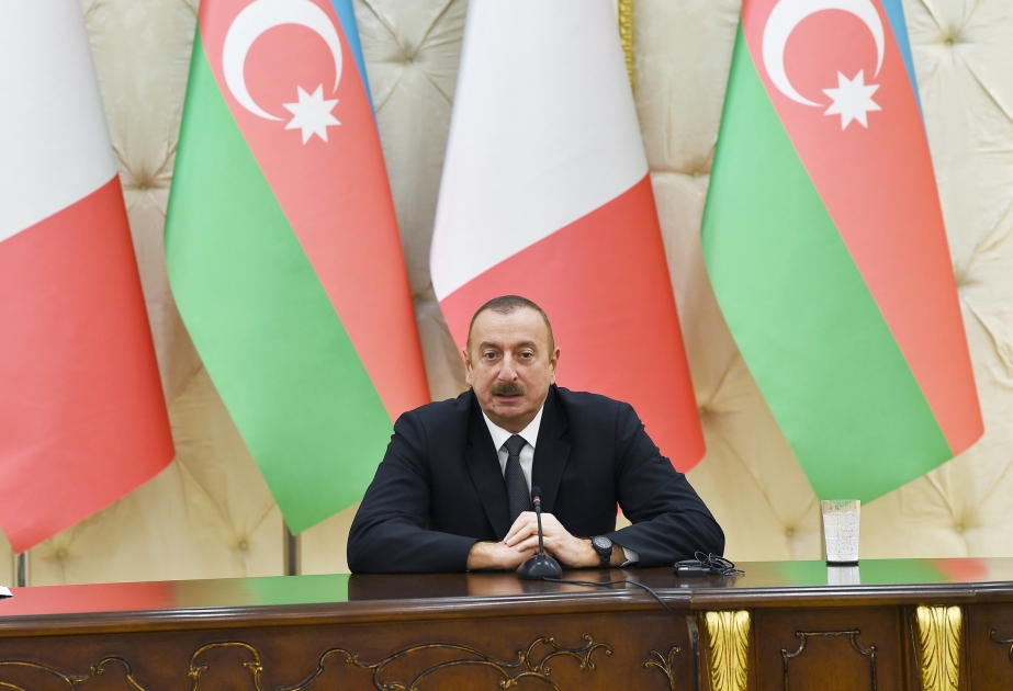 President Ilham Aliyev: We are sure that Italy, as a country presiding over the OSCE, will play an active role in the settlement of the Armenian-Azerbaijani Nagorno-Karabakh conflict