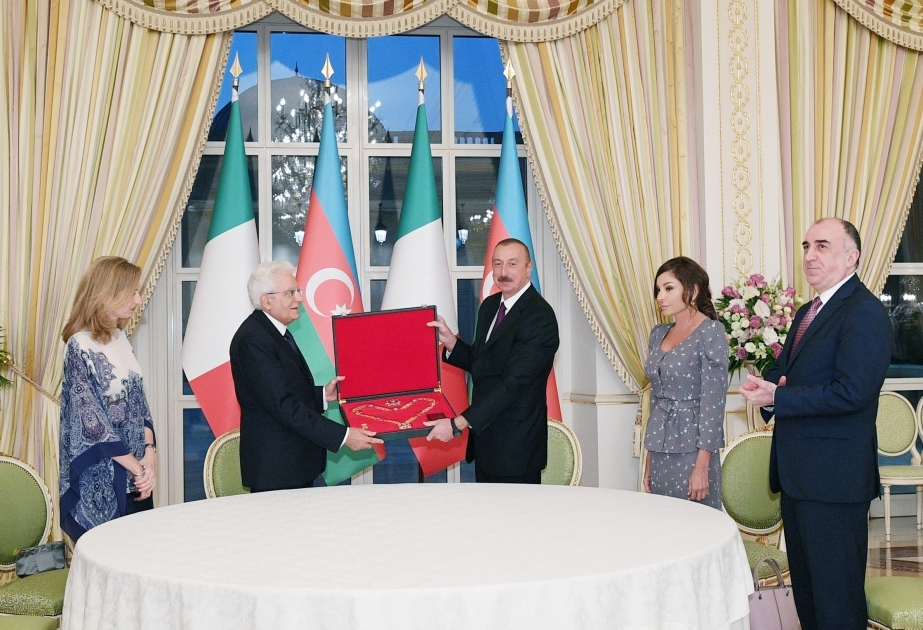 Italiens Präsident mit Orden “Heydar Aliyev“ ausgezeichnet VIDEO