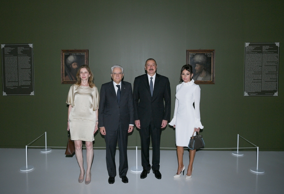 Im Heydar Aliyev Center Ausstellung gewidmet Schah Ismail Khatai eröffnet  Präsident Ilham Aliyev und Italiens Präsident Sergio Mattarella besichtigen Ausstellung VIDEO