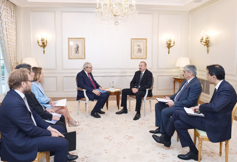 President Ilham Aliyev met with Chief Executive Officer of SUEZ VIDEO
