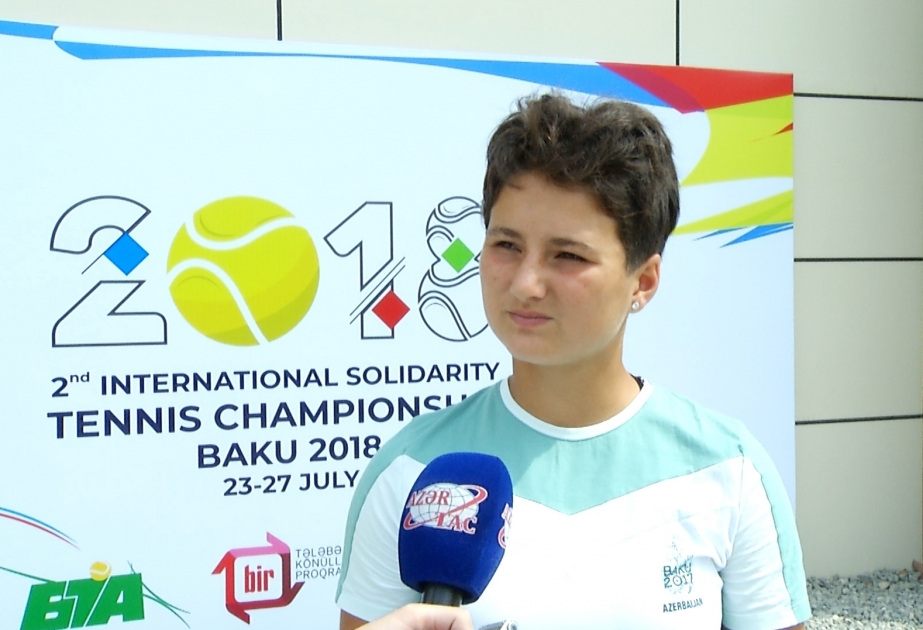 İdmançımız: ikinci beynəlxalq həmrəylik tennis çempionatında uğurlu çıxış edəcəyimə əminəm VİDEO