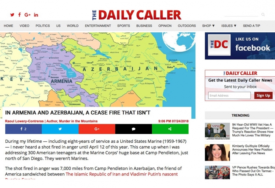 The Daily Caller: Армения и Азербайджан: режим прекращения огня, который не существует