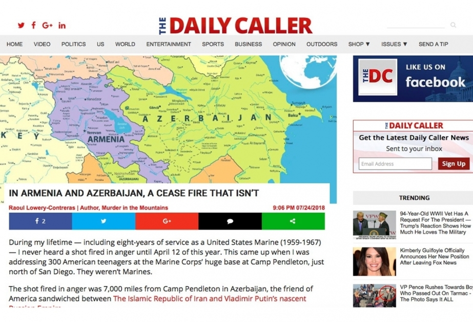 The Daily Caller: In Armenia and Azerbaıjan, a cease fire that isn’t